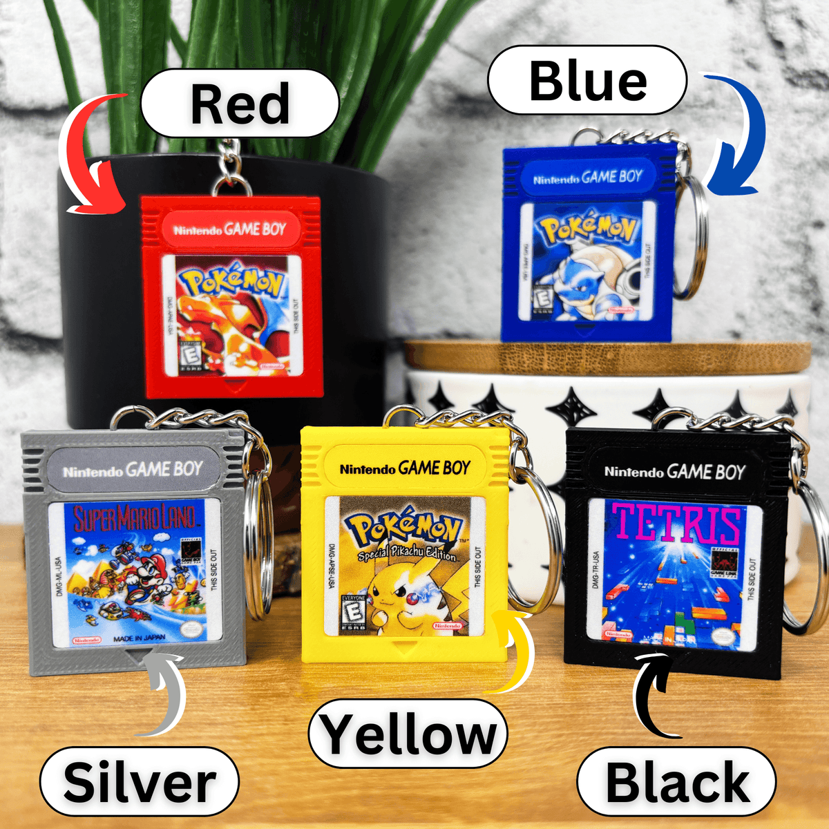 Gameboy Cartridge Keychains
