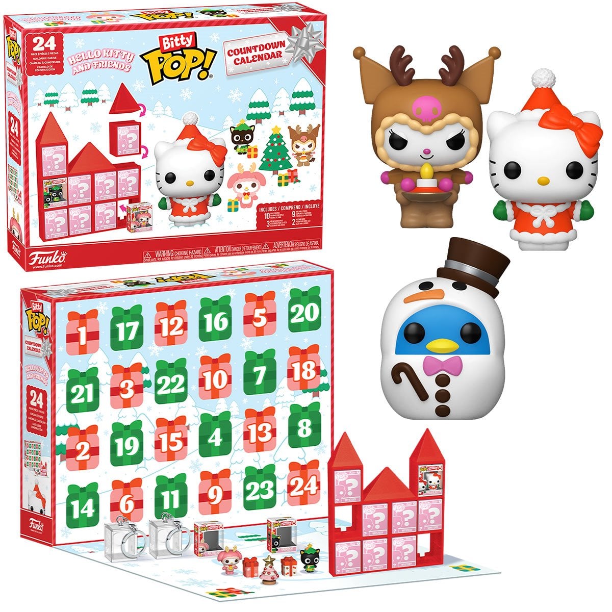 Hello Kitty and Friends Bitty Pop Countdown Calendar package contents