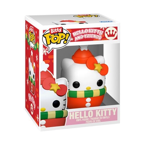 Hello Kitty holiday Bitty Pop with green striped scarf