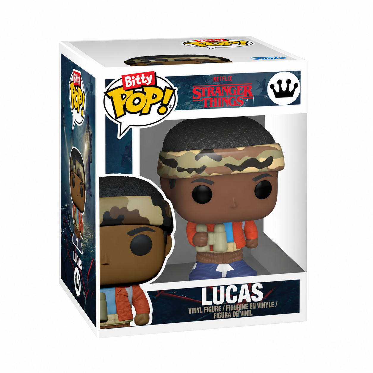 Lucas Stranger Things Bitty Pop reference artwork; listing is open with no packaging