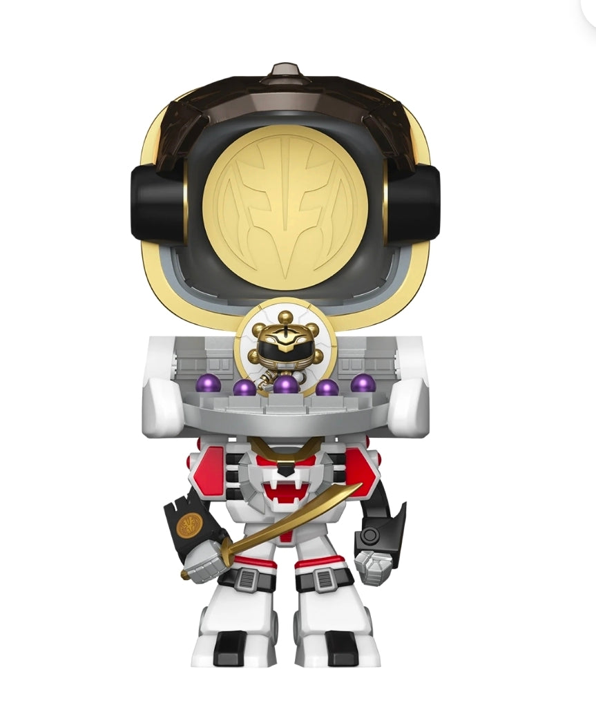 Tigerzord Bitty Bot with White Ranger seated inside